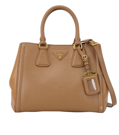 Small Galleria Tote Two Tone, &pound;650, Handbags, Brown, Leather, Front view